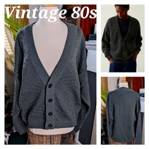Jed Vintage 80s Chunky Cardigan sweater